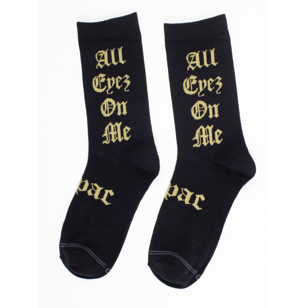 Tupac - Bandana 3 Pair Crew Sokken - Zwart/Wit